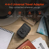 WorldCharge Universal Travel Adapter with USB-C | Black