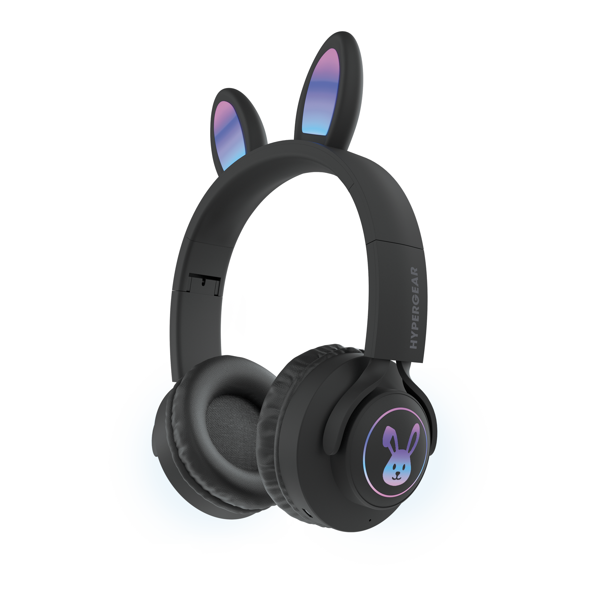 Bunny Tracks Wireless Light-Up Headphones | Black