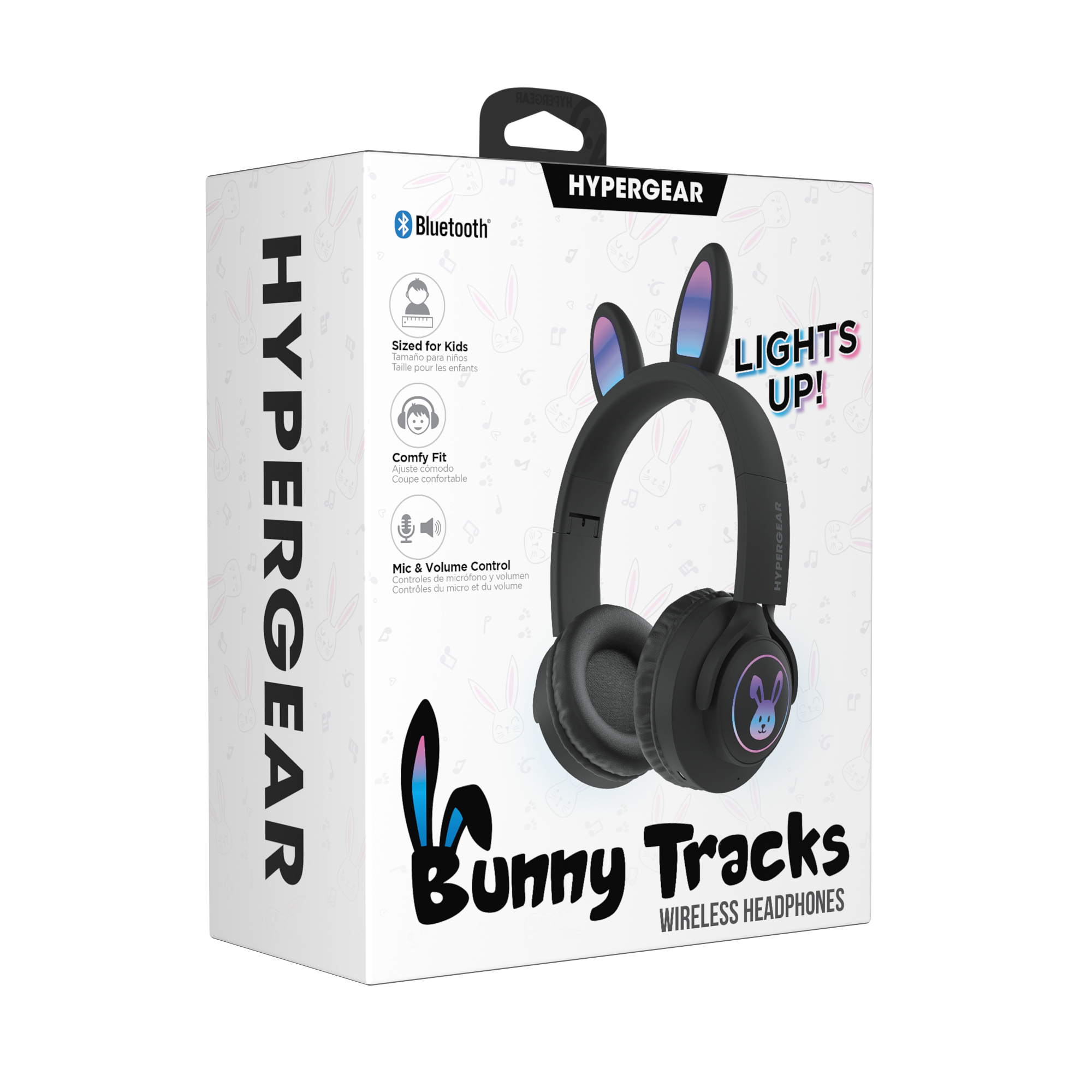 Bunny Tracks Wireless Light-Up Headphones | Black