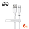 Flexi Pro USB to USB-C Soft-Touch Silicone Charge & Sync Cable | 6ft | White
