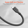 Flexi Pro USB-C to USB-C Soft-Touch Silicone Fast Charge Cable | 10ft | Gray