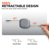 Flexi Go 100W USB-C to USB-C Retractable Cable with Ultra-Slim & Compact Case | Gray