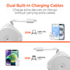5,000mAh | Mag Grip Go Magnetic Wireless Fast Charge Power Bank with Built-In Cables | White