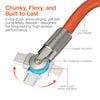 Chunky180° 100W USB-C to USB-C Rugged Fast Charge Cable | 12ft | Orange