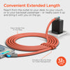 Chunky180° 100W USB-C to USB-C Rugged Fast Charge Cable | 12ft | Orange