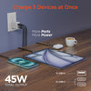 SpeedBoost 45W USB-C PD Tri-Port GaN Fast Wall Charger with PPS | White