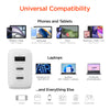 SpeedBoost 45W USB-C PD Tri-Port GaN Fast Wall Charger with PPS | White