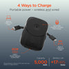 5,000mAh | Mag Grip Go Magnetic Wireless Fast Charge Power Bank with Built-In Cables | Black