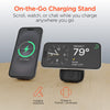 5,000mAh | Mag Grip Go Magnetic Wireless Fast Charge Power Bank with Built-In Cables | Black