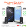 SpeedBoost 65W USB-C PD Tri-Port GaN Laptop Charger with PPS and Digital Display | Black