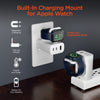 SpeedBoost 43W Three-Port USB-C PD + USB Fast Wall Charger with Built-In Apple Watch Charger | White