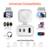 SpeedBoost 43W Three-Port USB-C PD + USB Fast Wall Charger with Built-In Apple Watch Charger | White