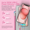 Chunky180° 100W USB-C to USB-C Rugged Fast Charge Cable | 6ft | Pink