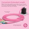 Chunky180° 100W USB-C to USB-C Rugged Fast Charge Cable | 12ft | Pink