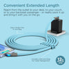 Chunky180° 100W USB-C to USB-C Rugged Fast Charge Cable | 12ft | Sky Blue