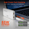 SpeedBoost 65W Dual USB-C PD Ultra-Slim GaN Laptop Charger with PPS | White