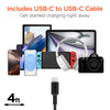 SpeedBoost 77W Quad-Port Fast Car Charger with Dual 30W USB-C PD PPS | 4ft USB-C Cable | Black