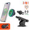 MaxCharge 15W Magnetic Wireless Fast Charging Phone Mount | Vent + Dashboard + Windshield | Black