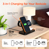 PowerFold 24/7 3-in-1 Wireless Charging Stand with Digital Alarm Clock | Black