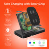 PowerFold 24/7 3-in-1 Wireless Charging Stand with Digital Alarm Clock | Black