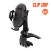 Quick Grip Cradle Phone Mount with Universal Fit Clip-On Base | Black