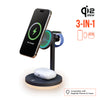 MaxCharge Elite 3-in-1 Magnetic Wireless Charging Stand with Qi2 | Gray