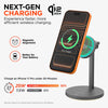MaxCharge Elite 3-in-1 Magnetic Wireless Charging Stand with Qi2 | Gray