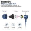 C26 Wired Hi-Fi USB-C Metal Earbuds | Blue