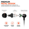 C26 Wired Hi-Fi USB-C Metal Earbuds | Black