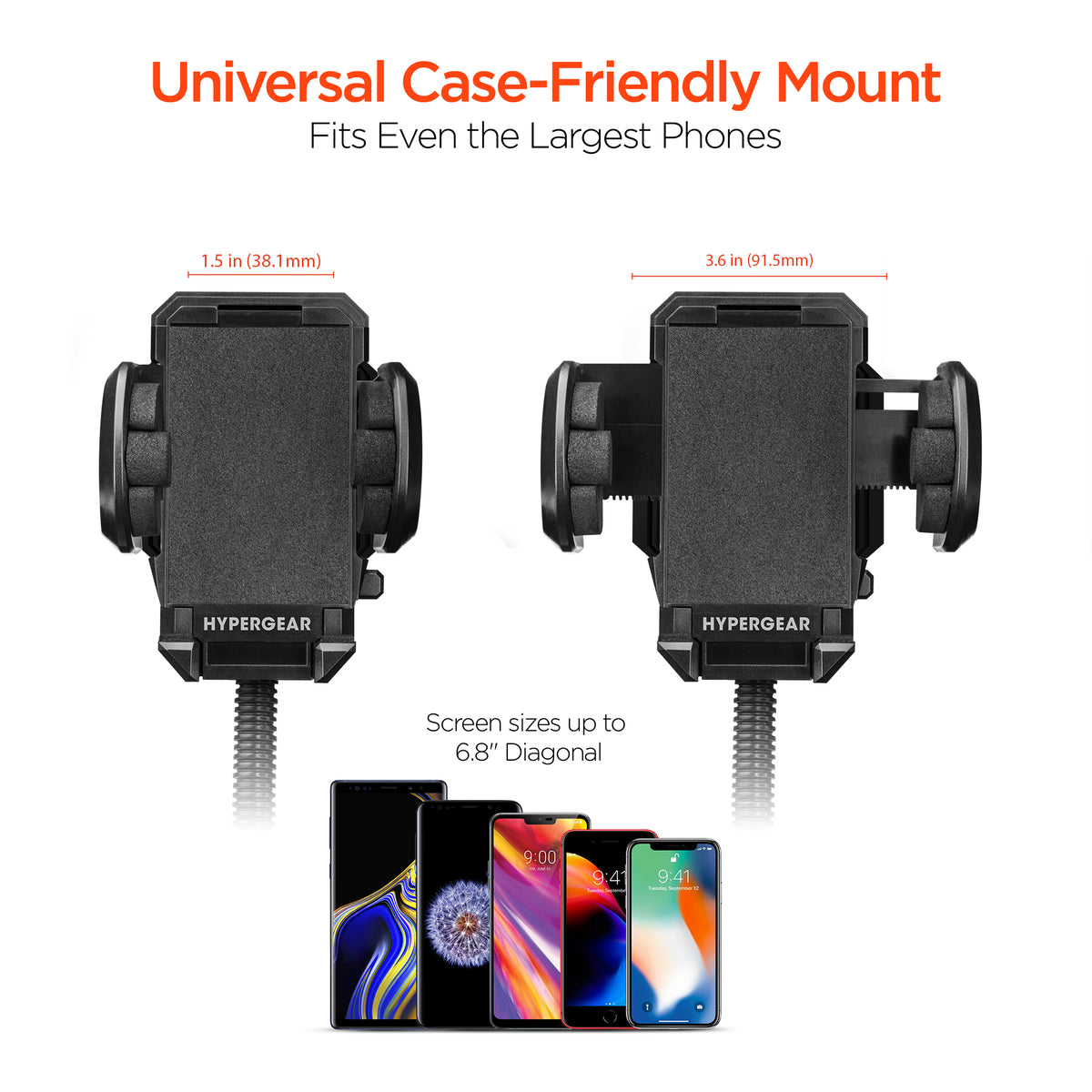 HyperGear Universal Windshield Phone Mount Black HYPERGEAR