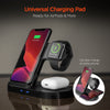 3-in-1 Wireless Charging Dock with 10W Wireless Fast Charge | Black