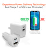 USB-C Power Delivery Bundle | 20W USB-C PD + 12W USB Fast Wall Charger and Fast Car Charger | White