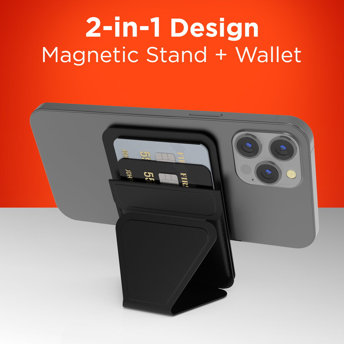 iPhone Stand and Wallet for MagSafe BLACK | HyperGear 