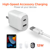 SpeedBoost 25W USB-C PD + 12W USB Fast Wall Charger with PPS | 6ft MFi Lightning Cable | White