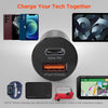 mini 20W USB-C PD + 18W USB Fast Car Charger | Black