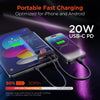 20,000mAh | ClearCharge XL Transparent Fast Charge Power Bank with 20W USB-C PD