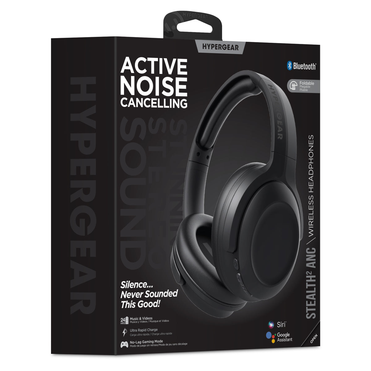 Stealth2 ANC Wireless Headphones | Black – HYPERGEAR