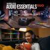 Wireless Audio Essentials Duo | Light-Up Speaker + Headphones | Black