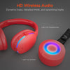 Wireless Audio Essentials Duo | Light-Up Speaker + Headphones | Red