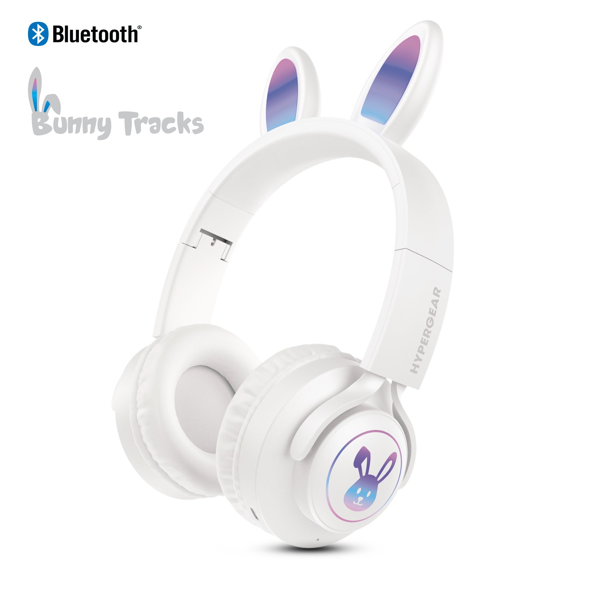 Bunny Tracks Wireless Light-Up Headphones | White