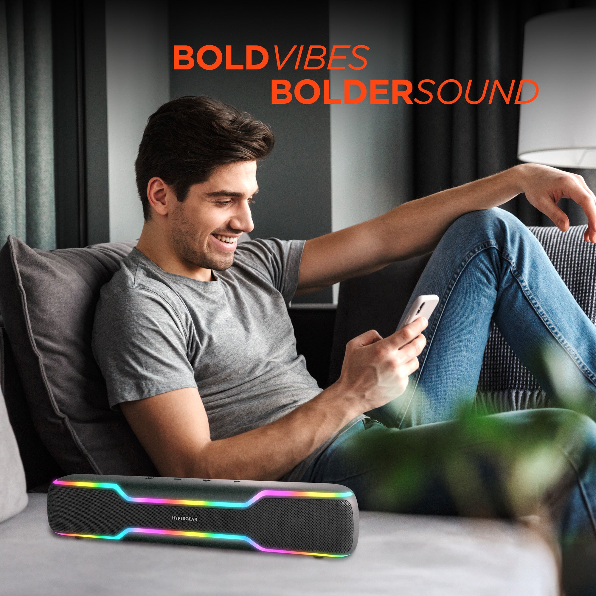 HyperBeam LED Wireless Speaker | Gunmetal