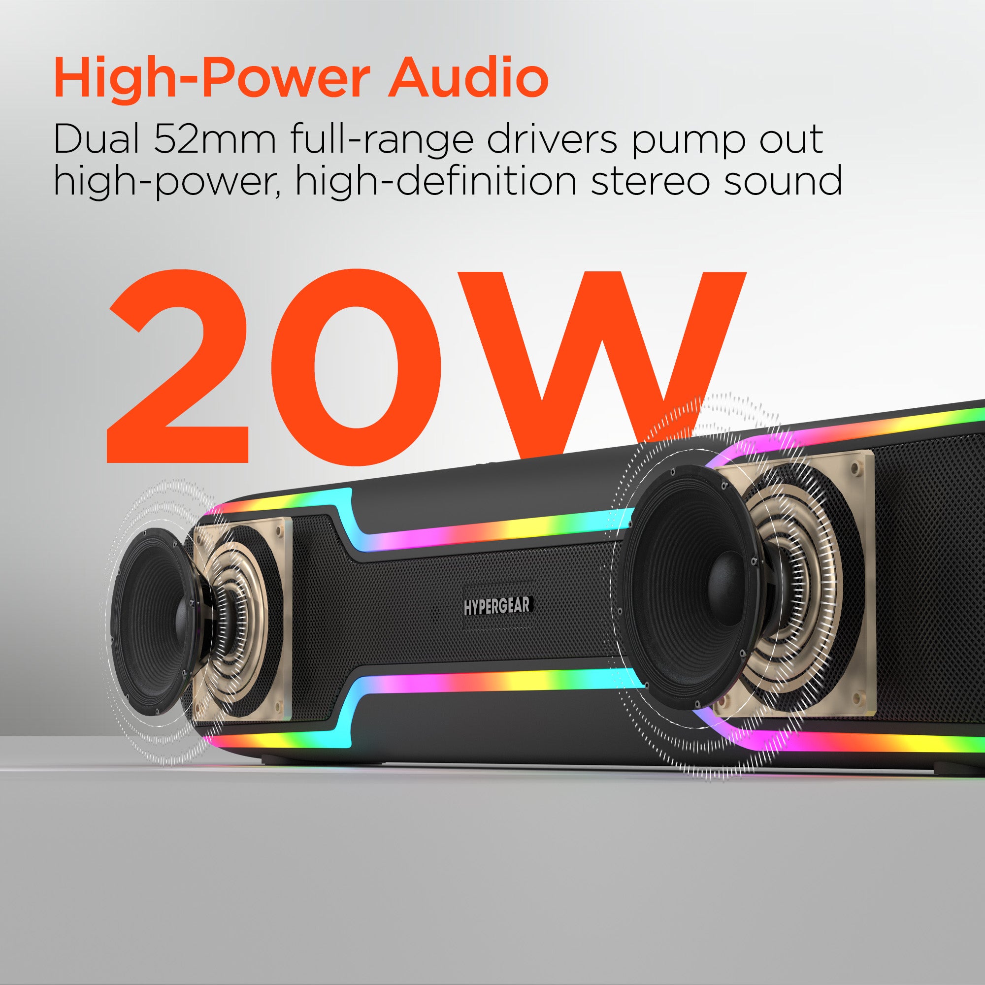 HyperBeam LED Wireless Speaker | Gunmetal
