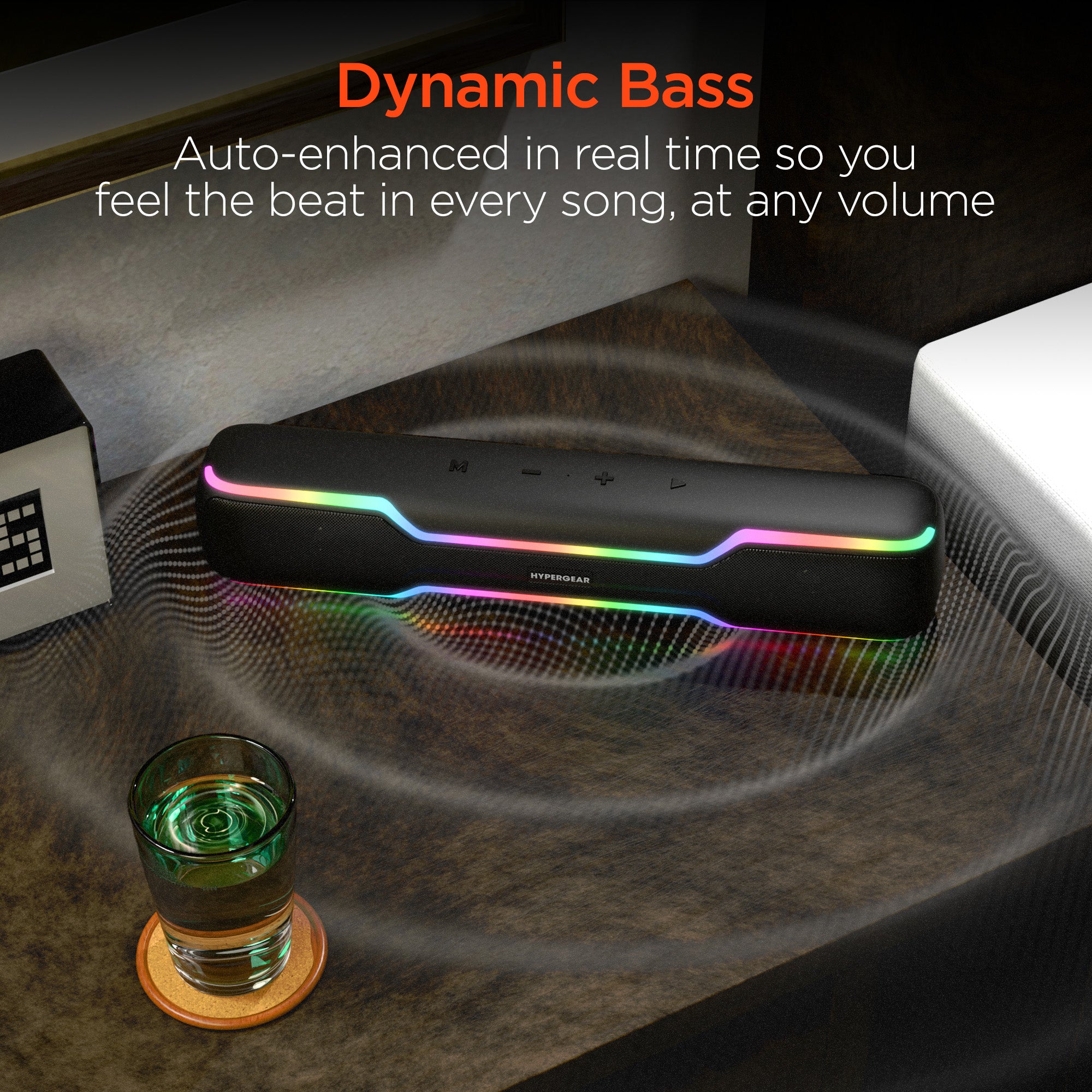 HyperBeam LED Wireless Speaker | Gunmetal