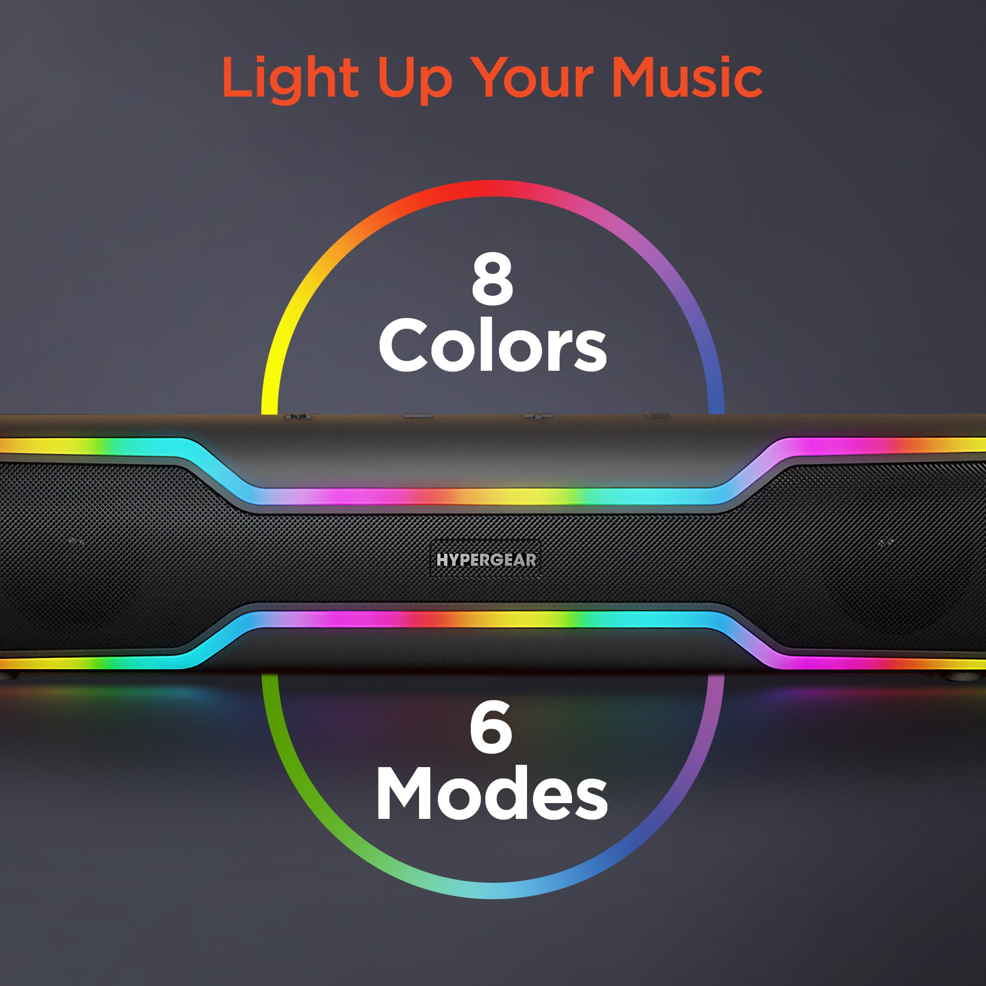 HyperBeam LED Wireless Speaker | Gunmetal