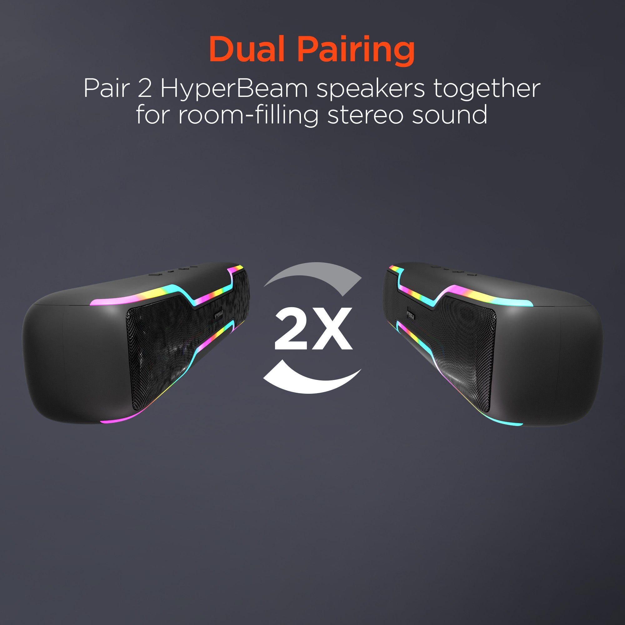HyperBeam LED Wireless Speaker | Gunmetal