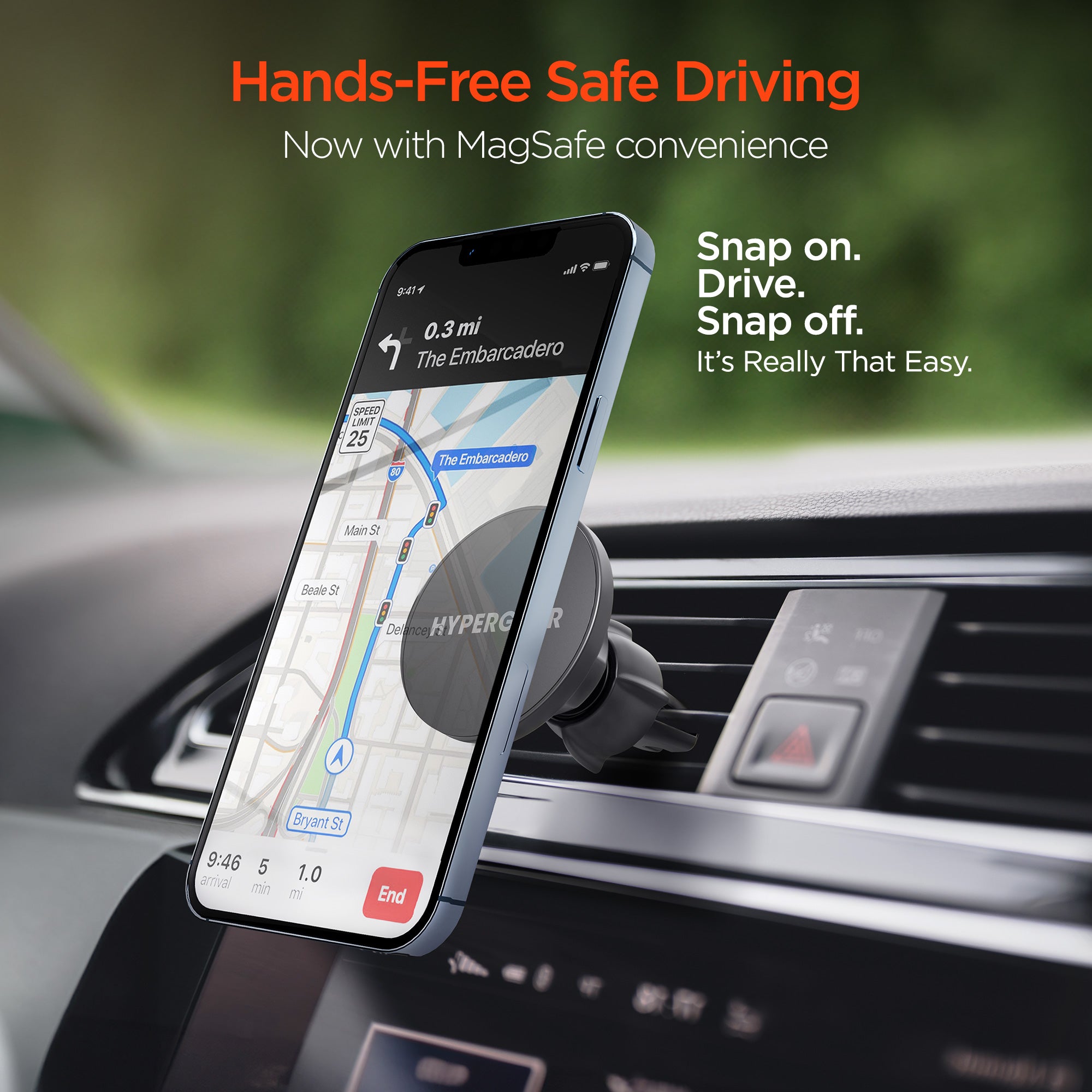 Mag Grip Magnetic Phone Mount with MagSafe | for iPhone 15, 14, 13