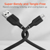 Flexi Pro USB to USB-C Soft-Touch Silicone Charge & Sync Cable | 4ft | Black