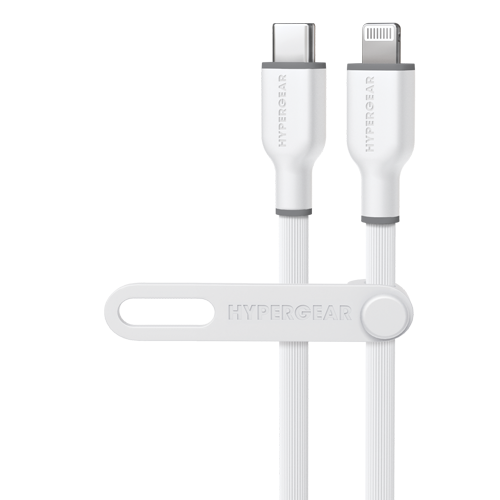 Flexi Pro USB-C to Lightning Soft-Touch Silicone Fast Charge Cable | 4ft | White