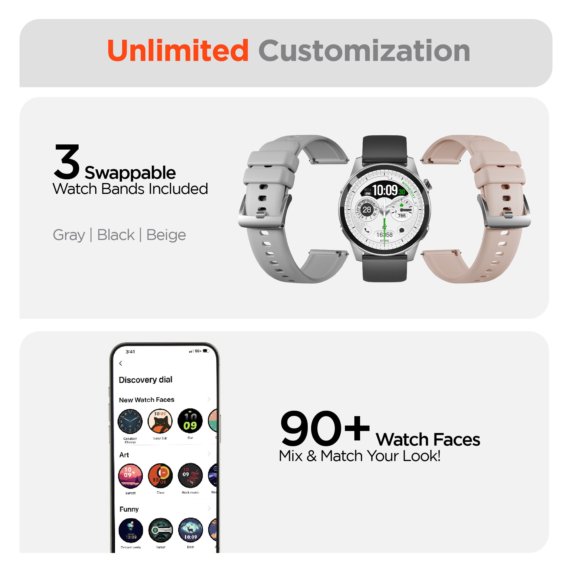 Activ8 Mini Activ8 Smartwatch + Fitness Tracker | Compatible with iPhone and Andro ...