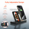 PowerFold X-Ray 4-in-1 Foldable Wireless Charging Stand with 15W Wireless Fast Charge | Black